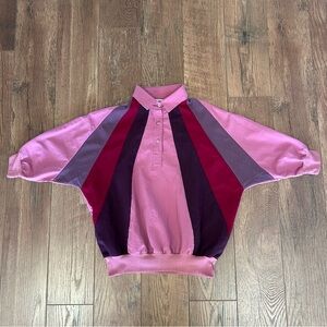 Vintage Cortiva Short Sleeve Shirt Purple Pink Size Large